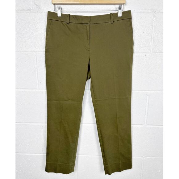 Ann Taylor Stretch Pants‎ Womens 6 Olive Green Ankle Slim Career - Picture 1 of 7